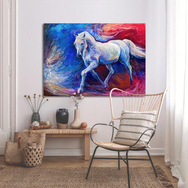 Πίνακας σε καμβά Blue horse