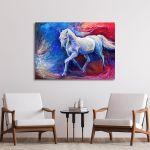 Πίνακας σε καμβά Blue horse