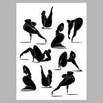 Yoga poses in Bottero style, αφίσα, κάδρο