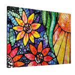 Canvas print Flowers in vitro style