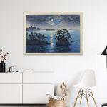 Canvas print Moonlight at Matsushima, Kawase Hasui