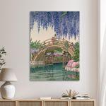 Canvas print Wisteria at Kameido, Kawase Hasui