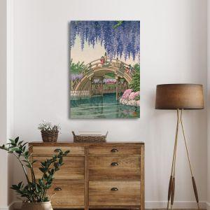 Canvas print Wisteria at Kameido Kawase Hasui Framed canvas View 1 2
