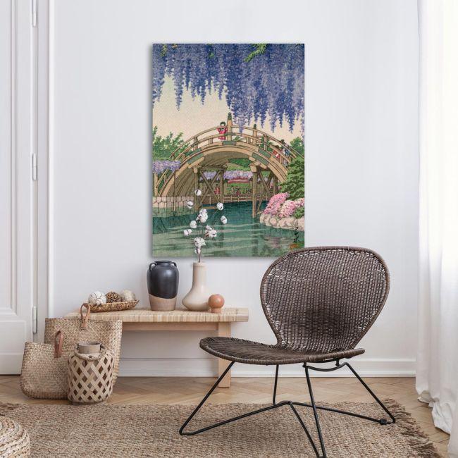 Canvas print Wisteria at Kameido, Kawase Hasui