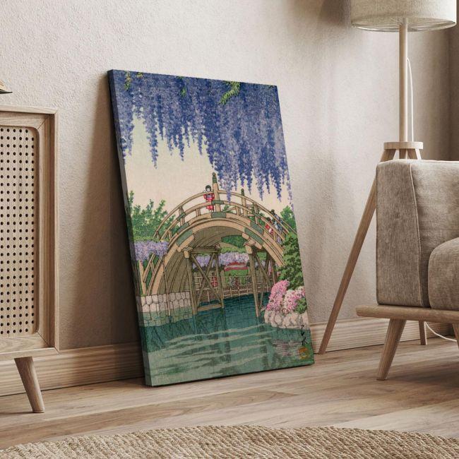 Canvas print Wisteria at Kameido, Kawase Hasui