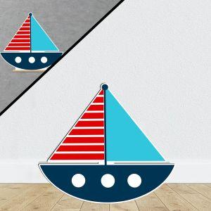 Wooden figure printed, Greek sail boat