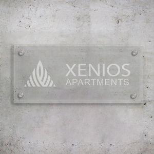 Entrance Sign transparent plexiglass engraved 2