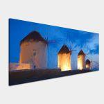 Canvas print Windmills impression, panoramic