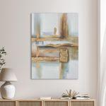 Canvas print Brown and gold I, vertical