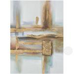 Canvas print Brown and gold I, vertical