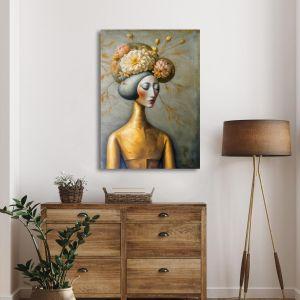 Πίνακας σε καμβά Summer lady Καμβάς τελαρωμένος Όψη 1 2