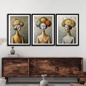 Three seasons ladies, αφίσα, κάδρο τρίπτυχο