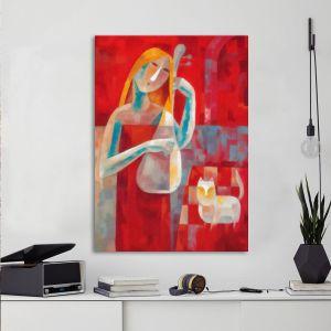 Canvas print Music and cat