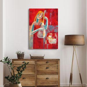 Canvas print Music and cat Framed canvas View 1 2