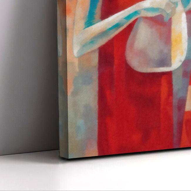 Canvas print Music and cat