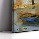 Canvas print Boat and house, Oikonomou