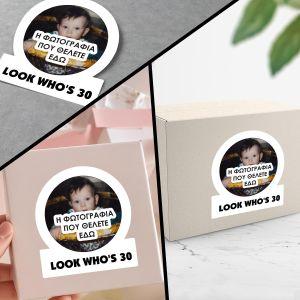 BirthdaySticker label photo and text 2