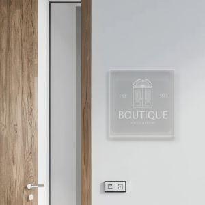 Entrance Sign, plexiglass color print, square 2