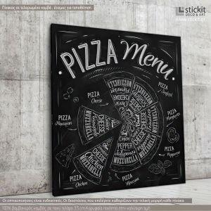 Πίνακας σε καμβά Προσφορά 50x50 cm Pizza menu
