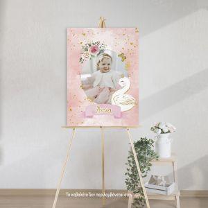 Canvas print welcome to my baptism,Golden circles and photo 2