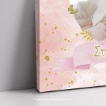 Canvas print welcome to my baptism,Golden circles and photo