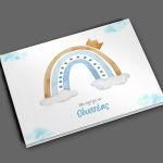 Βιβλίο ευχών, Ουράνιο τόξο με συννεφάκια και κορόνα boy