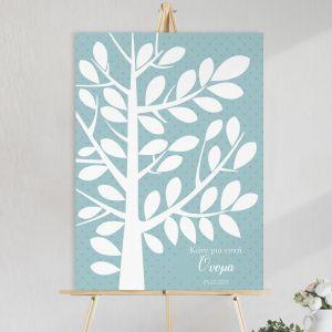 Canvas print baptism, white tree 2