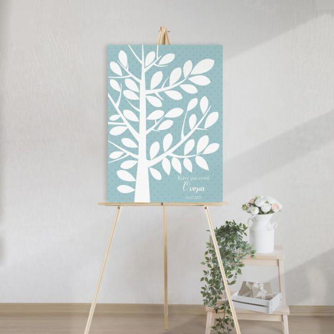 Canvas print baptism, white tree 2
