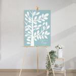Canvas print baptism, white tree 2