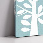 Canvas print baptism, white tree 2