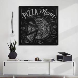 Canvas print Pizza menu