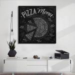 Πίνακας σε καμβά Pizza menu
