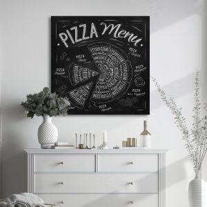 Πίνακας σε καμβά Pizza menu 2