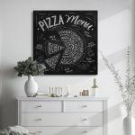 Canvas print Pizza menu