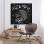 Canvas print Pizza menu