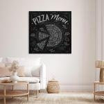 Canvas print Pizza menu