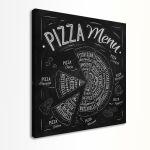 Canvas print Pizza menu