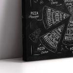 Canvas print Pizza menu