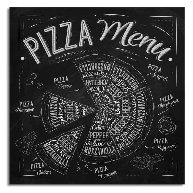 Canvas print Pizza menu