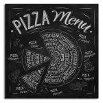 Canvas print Pizza menu