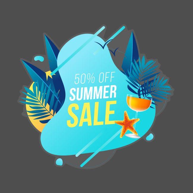 Αυτοκόλλητο εκπτώσεων Summer Sales, art 2