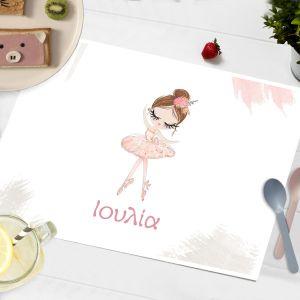 Placemat, Ballerina princess, pink dress