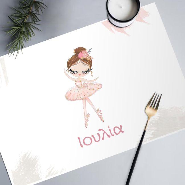 Placemat, Ballerina princess, pink dress