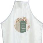 Sticker forbaptism apron, Baby boy boho