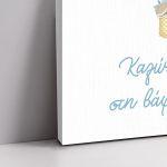 Tendy Bear blue pilot, Canvas welcome to my baptism