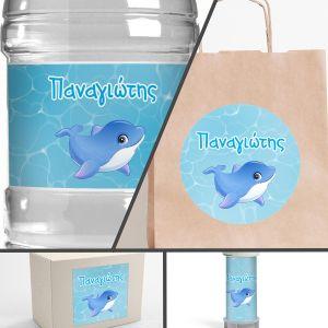 Sticker label Little bear with balloons 2