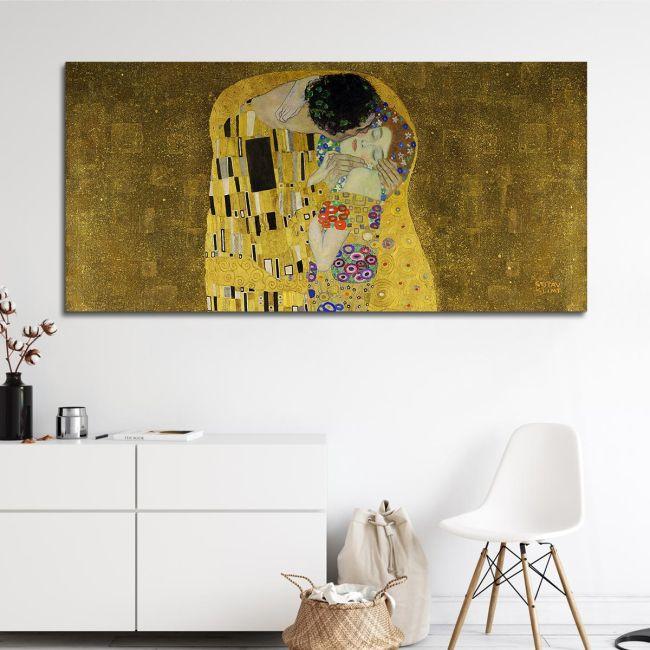 Canvas print The kiss, Klimt Gustav
