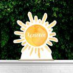Wooden printed sign, Sun Watercolor