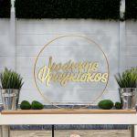 Δυο ονόματα για αψίδα βάπτισης, plexiglass χρυσό καθρέπτης 