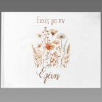 Flowers bouquet, brown, Sun Watercolor